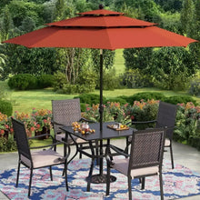 Load image into Gallery viewer, 10 Foot Patio Umbrella, 3-Tier Design, Aluminum Pole, 8 Ribs, Auto Tilt, Market Style