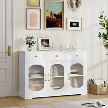 Load image into Gallery viewer, Kitchen Storage Cabinet Buffet Cabinet with Glass Doors Bar Drawer 47.2&quot;