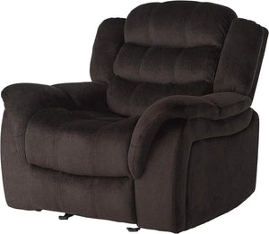 Chocolate Brown Recline Single Sofa Chair Upholstered Comfortable Lounge Seat