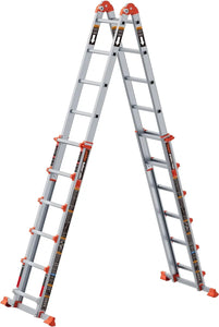 Extension Ladder, 6-Step A-Frame 22 Ft Anti-Slip, Folding, 330 lbs Load