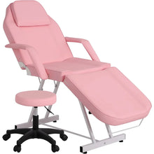 Load image into Gallery viewer, Esthetician Bed with 3-Section Design, Swivel Stool for Lash &amp; Tattoo Services