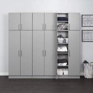 Light Gray 2 Door Standing Storage Cabinet Home Office Utility Closet