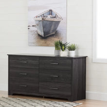 Load image into Gallery viewer, South Shore Fusion 6-Drawer Double Dresser, Gray Oak - Bedroom Furniture