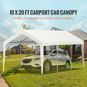 10x20 Ft Carport Canopy Fabric Awning Cover, Triple Tier for Party, Garden Use