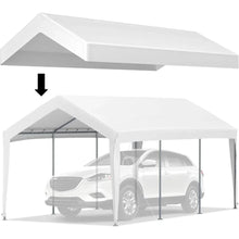 Load image into Gallery viewer, 10x20 Ft Carport Canopy Fabric Awning Cover, Triple Tier for Party, Garden Use