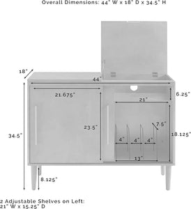 TV Stand Mahogany Mid-Century Modern Media Console, Elegant Design