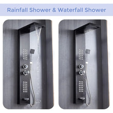 Load image into Gallery viewer, Multi-Function Shower Panel Tower - Stainless Steel Rainfall Waterfall System