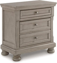 Load image into Gallery viewer, Signature Modern Traditional 2 Drawer Nightstand, Light Gray Bedroom Furniture