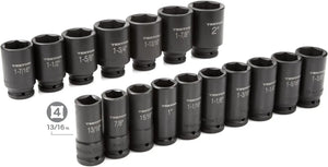 TEKTON 3/4 Inch Drive Deep 6-Point Impact Socket Set, 22-Piece (7/8-2 in.) Heavy Duty