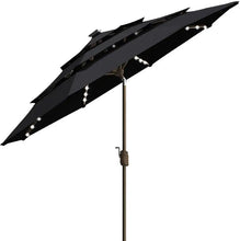 Load image into Gallery viewer, 9ft Solar Market Umbrella with 80 LED Lights | Sunumbrella Fabric