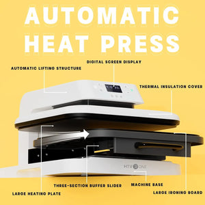 Professional 15x15 Auto Heat Press for T-Shirts - Smart T-Shirt Press Machine