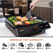 Load image into Gallery viewer, E-Series 17&quot; Electric Tabletop Griddle with Hood - Kitchen Cooking Appliance