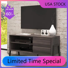 Load image into Gallery viewer, Mid Century Modern TV Stand for TVs up to 55&quot; Brown Console Media Cabinet