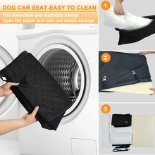 Load image into Gallery viewer, Safe and Comfortable Dog Car Seat Bed for Small to Mid Dogs, Adjustable Straps