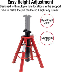 Sunex 1310 Pair of 10-Ton Medium Height Pin Type Jack Stands