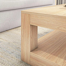 Load image into Gallery viewer, Modern Plank+Beam 48-Inch Coffee Table: Solid Wood, Shelf Storage, Center Table