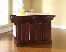 Load image into Gallery viewer, Furniture Alexandria Kitchen Island with Natural Wood Top - Vintage