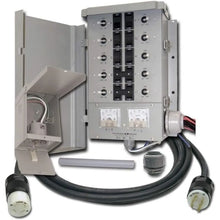 Load image into Gallery viewer, Electric Transfer Switch Kit - 30 Amp, 10-Circuit, 10-Foot Cord, 7500 Watts