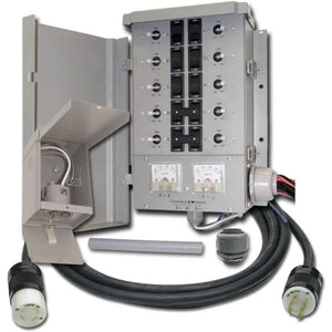 Electric Transfer Switch Kit - 30 Amp, 10-Circuit, 10-Foot Cord, 7500 Watts