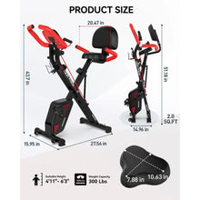 Load image into Gallery viewer, Foldable Fitness Stationary Bike | Upright Magnetic X-Bike, 8-Level Resistance Adjustment