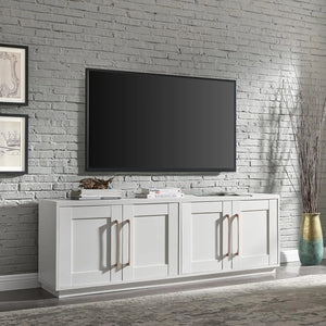 Black Grain Rectangular TV Stand, Living Room Furniture for TVs up to 80