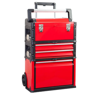 Big Red Torin Garage Organizer: Stackable Rolling Tool Box, Steel & Plastic