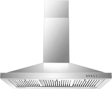 Load image into Gallery viewer, Stainless Steel Vent Hood - 36&quot;, Wall Mounted, Ducted/Ductless Kitchen with Push Button Control