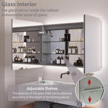 Load image into Gallery viewer, LED Backlit Mirror Medicine Cabinet, 36x24 in, 3 Color Lights, Anti-Fog, Time Function