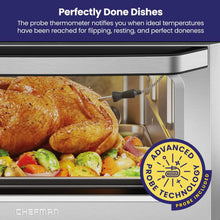 Load image into Gallery viewer, Stainless Steel Air Fryer Toaster Oven Combo with Probe Thermometer