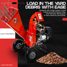 Load image into Gallery viewer, Ultra Duty Mini Wood Chipper Shredder Mulcher Gas Powered 7 HP 3&quot; Inch Capacity