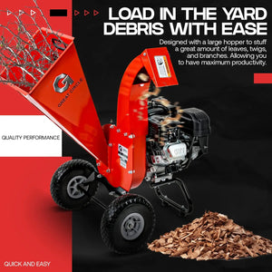 Ultra Duty Mini Wood Chipper Shredder Mulcher Gas Powered 7 HP 3" Inch Capacity