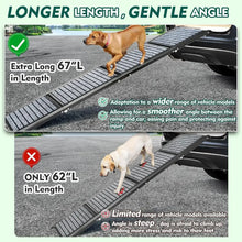 Load image into Gallery viewer, Portable Pet Ramp for Large Dogs - Extra Long 67&quot; Foldable Dog Car Ramp, Non-Slip Surface