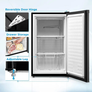 Large Black Upright Freezer MRU03M2ABB | 3.0 Cubic Feet Capacity