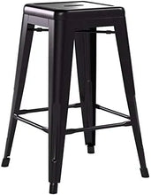 Load image into Gallery viewer, Counter Height Barstools Set of 4 Metal Bar Stools 24 Inch Stackable Indoor Outdoor Patio