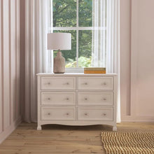 Load image into Gallery viewer, White 6-Drawer Double Wide Dresser - Bedroom Chest of Drawers Furniture