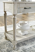 Load image into Gallery viewer, Farmhouse Solid Pine Wood Sofa Console Table, Whitewash Finish, Signature Design