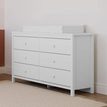 Load image into Gallery viewer, 6 Drawer Double Dresser (White) - Gold Certified, Perfect for Nursery or Kids&#39; Room