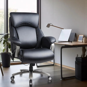 Heavy Duty Computer Chair, Extra Wide Seat, High Back Executive, 500lbs