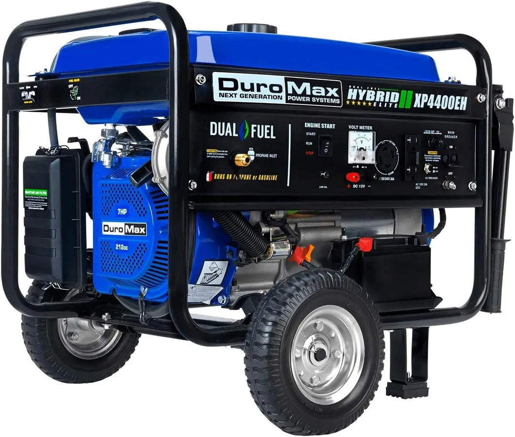 Portable Generator 4400W Dual Fuel Gas/Propane Electric Start Camping RV Ready