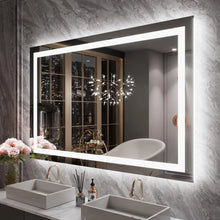 Load image into Gallery viewer, LED Bathroom Mirror 55x36 Anti-Fog Dimmable Backlight Front Light Illuminating