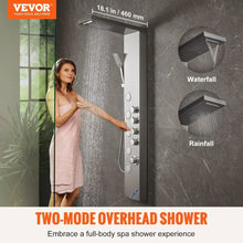 Load image into Gallery viewer, Shower Tower System, 4 Modes, Rainfall &amp; Waterfall, 5 Body Jets, 3-Setting Handheld