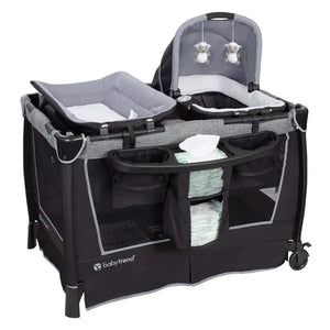 Baby Trend Retreat Twins Nursery Center, Portable Playard & Bassinet Combo