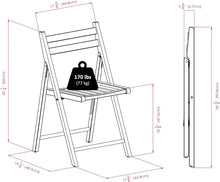 Load image into Gallery viewer, White Folding Chair Set, Medium Size, 4 Pieces