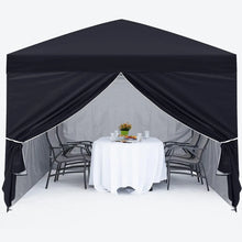 Load image into Gallery viewer, Canopy Tent 10x10 with Church Window Sidewalls (Black)