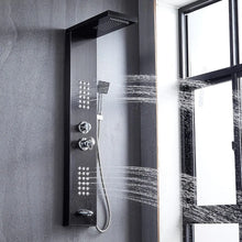 Load image into Gallery viewer, Multi-Function Shower Panel Tower - Stainless Steel Rainfall Waterfall System