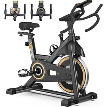 Load image into Gallery viewer, Exercise Bike with Cushioned Seat | Indoor Cycling for Home Cardio Workouts, LCD Display