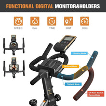 Load image into Gallery viewer, Exercise Bike with Cushioned Seat | Indoor Cycling for Home Cardio Workouts, LCD Display