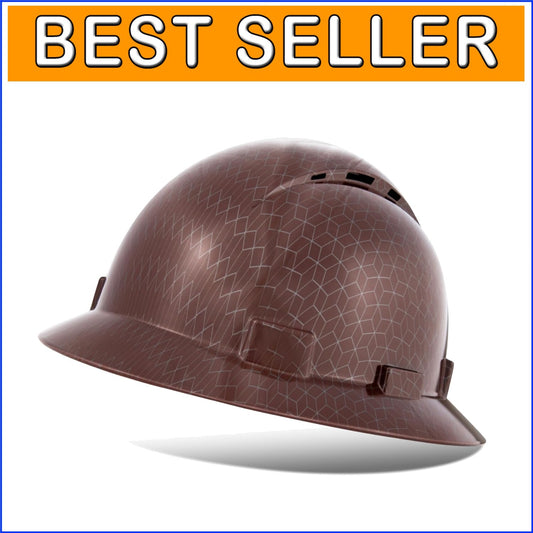 Lightweight Fiberglass Full Brim Hardhat with 6-Point Suspension - Universal Fit