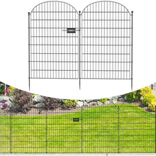 Load image into Gallery viewer, 10-Pack Decorative Garden Metal Fence - 32&quot; x 23.6 Ft Sections, Animal Barrier