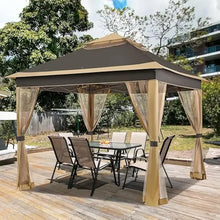 Load image into Gallery viewer, 11x11 Ft Outdoor Gazebo, Pop Up Canopy Shelter, Instant Patio Tent with 4 Sandbags